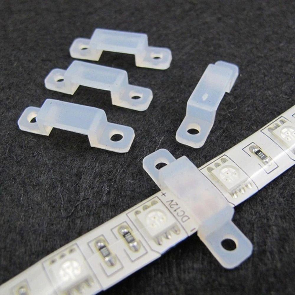 Dudukan Lampu Strip Agustina Silicon Bermanfaat 10mm 12mm 14mm 17mm Fixing Holder Wire Holder35285050 Fixator Led Strip