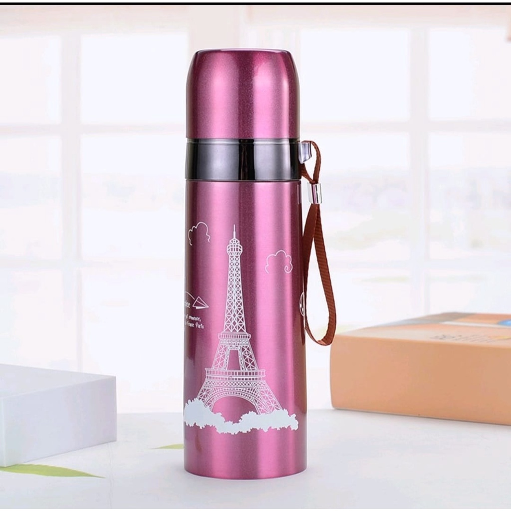 BOTOL THERMOS PARIS EIFFEL STAINLESS STEEL 500 ML / THERMOS PARIS 500 ML