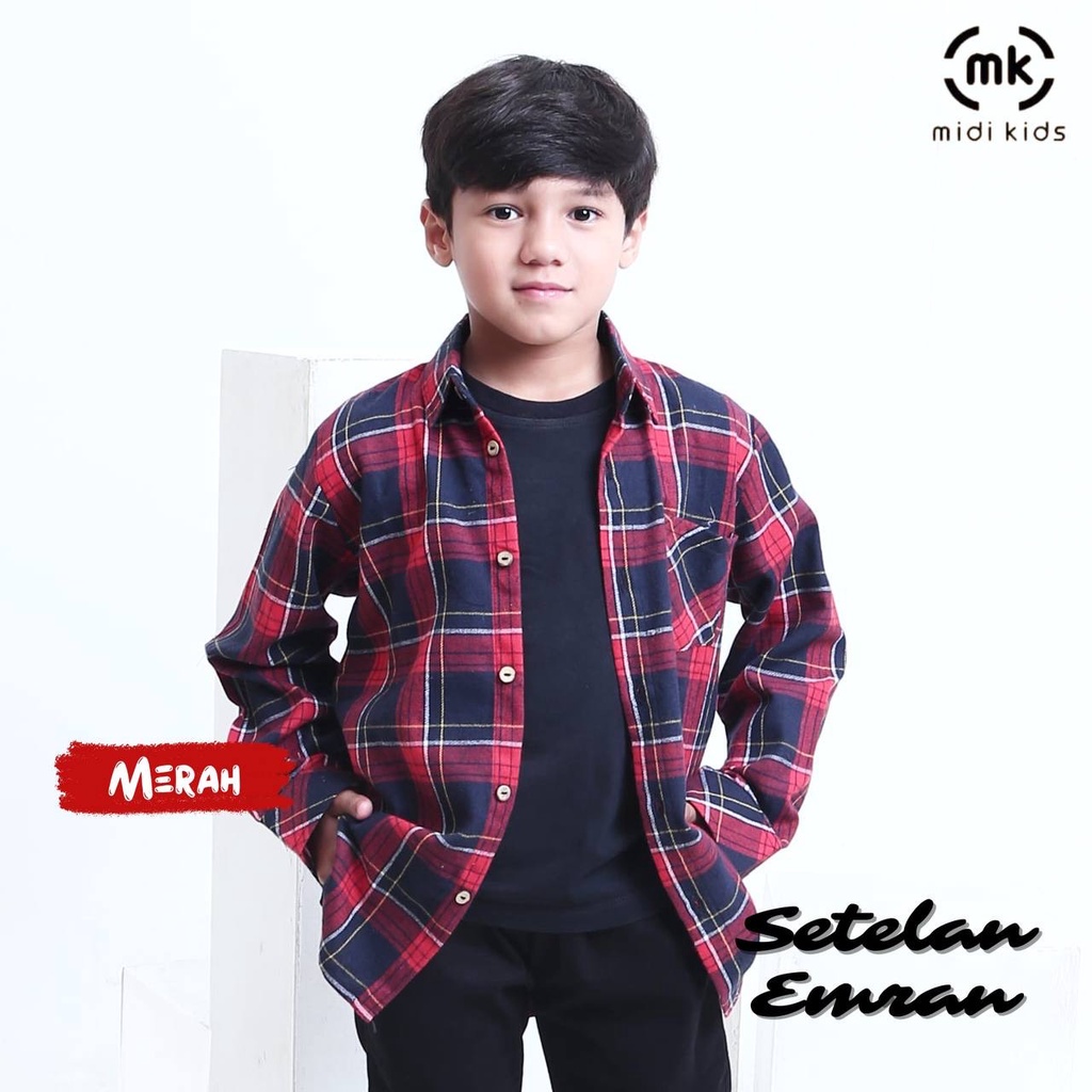 SETELAN KEMEJA EMRAN BY MIDIKIDS