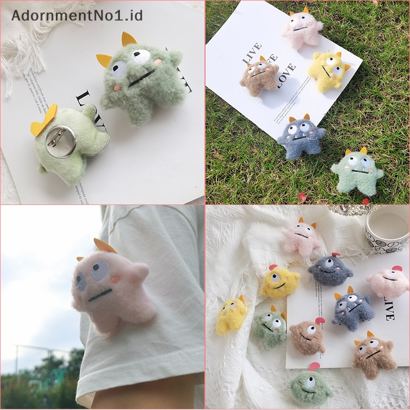 [AdornmentNo1] 2pcs Bros Mewah Gadis Tas Lucu Liontin Monster Kecil Kartun Boneka Ornamen [ID]