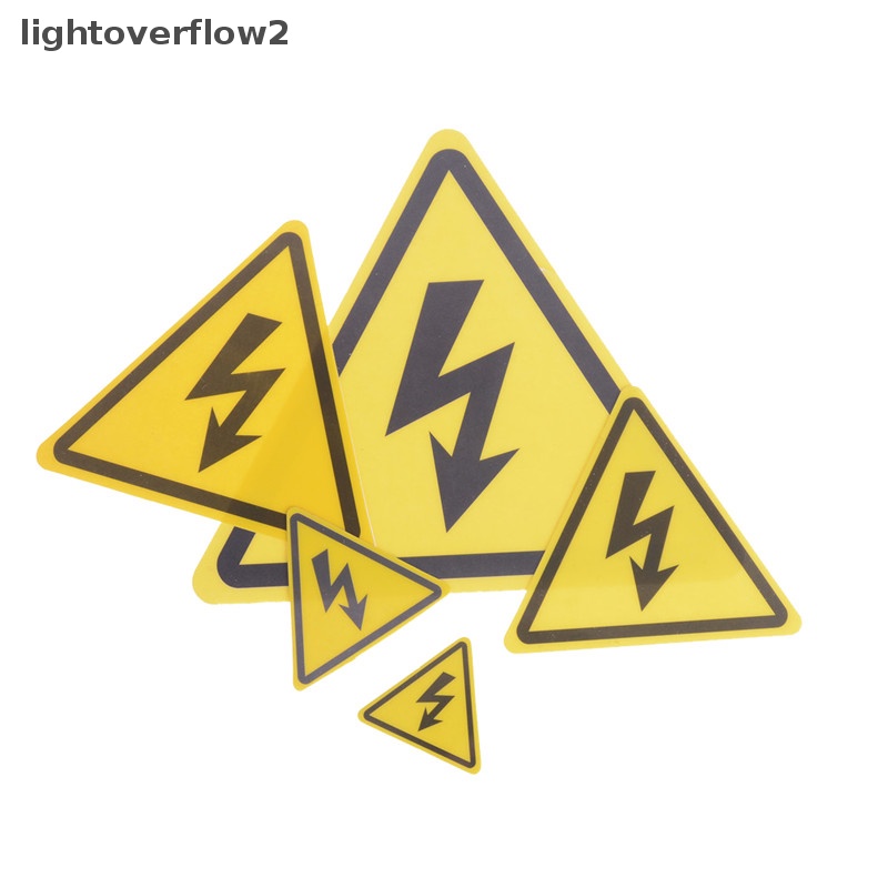 [lightoverflow2] 2 Pcs Bahaya Tegangan Tinggi Elektrik Peringatan Keamanan Label Tanda Stiker Decal [ID]