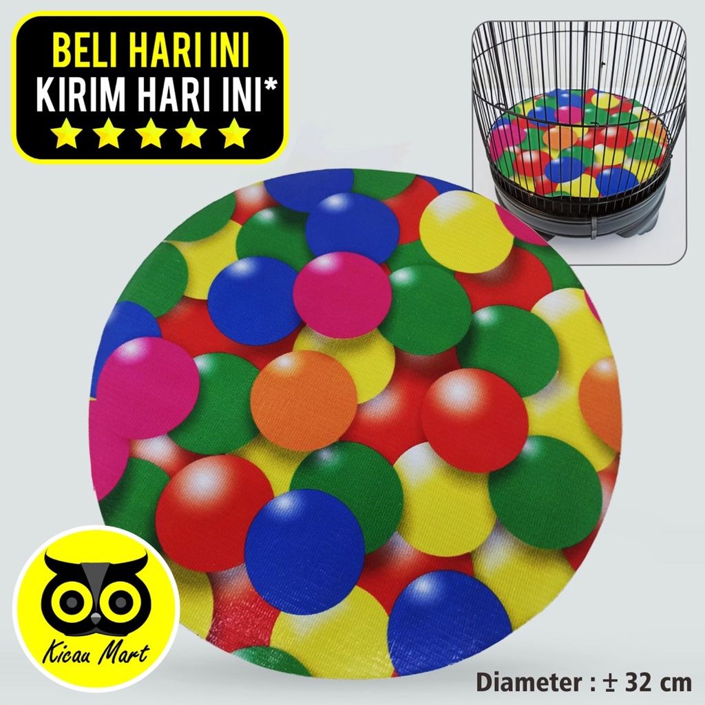 KARPET LOVEBIRD MOTIF 3 DIMENSI BOLA SEMPATI KARPET SANGKAR KANDANG BURUNG LOVEBIRD 3D PERLAK ALAS TATAKAN KARPET KANDANG LOVEBIRD LOVE BIRD BULAT KAPSUL KBLBSM