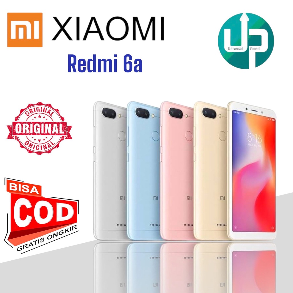 XIAOMI REDMI 6A 2/16GB | 3/32GB 16GB 32GB BARU GARANSI TOKO 1 TAHUN