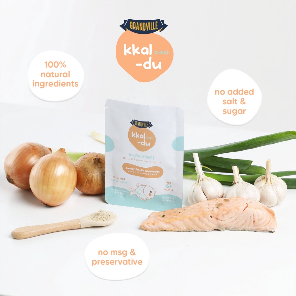 PROMO 6.6 - Grandville Kaldu Ayam Sapi Salmon Mpasi Non MSG 40gr / Kaldu Sehat anak MPASI Grandville NON MSG