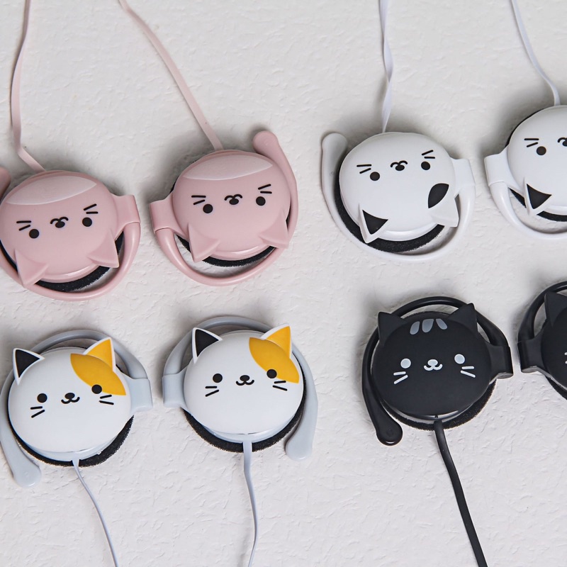 [KN-3064] Headset Earphone Motif CAT KUCING / Earphone CAT HEAD