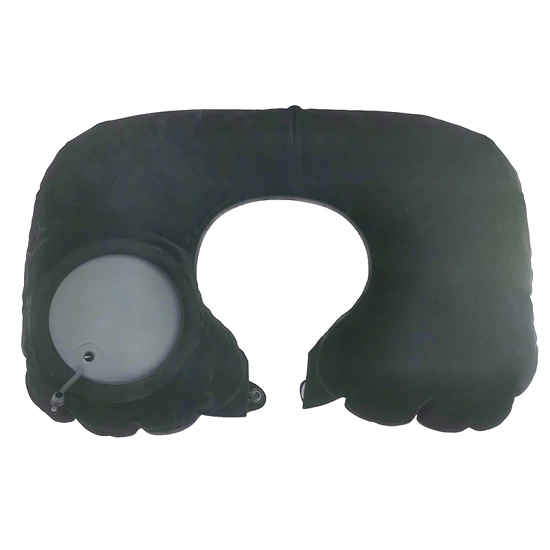 ✅ BISA COD Bantal Leher Travel Tiup Otomatis Inflatable Neck Pillow
