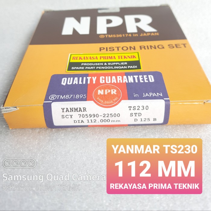 YANMAR TS230 RING 112 MM PISTON SEKER SEHER TS 230 23 HP PK NPR ORIGIN
