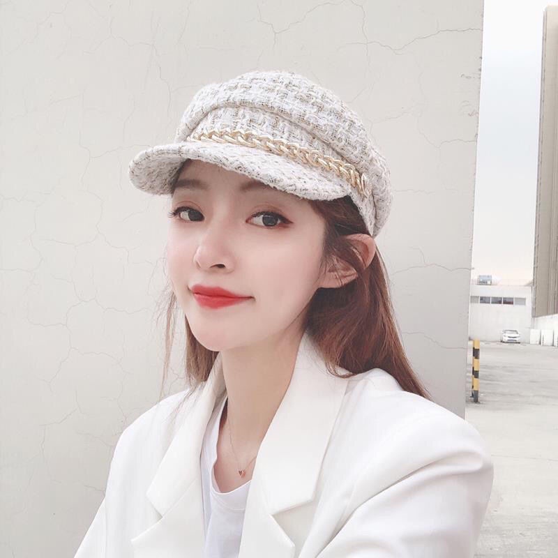 Topi Baret Korea Wanita Dewasa Oktagonal Gaya Retro Selebgram Fashion Kekinian Kualitas Import BRT4