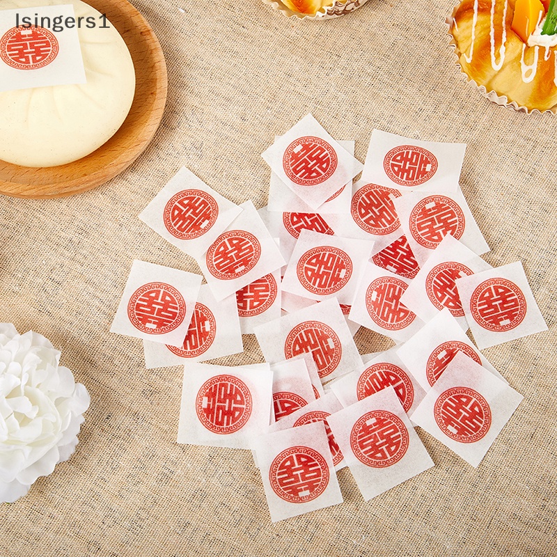 [lsingers1] 42pcs Edible Gluous Rice Paper Kukus Roti Stiker Kartun Baking Paper Butik