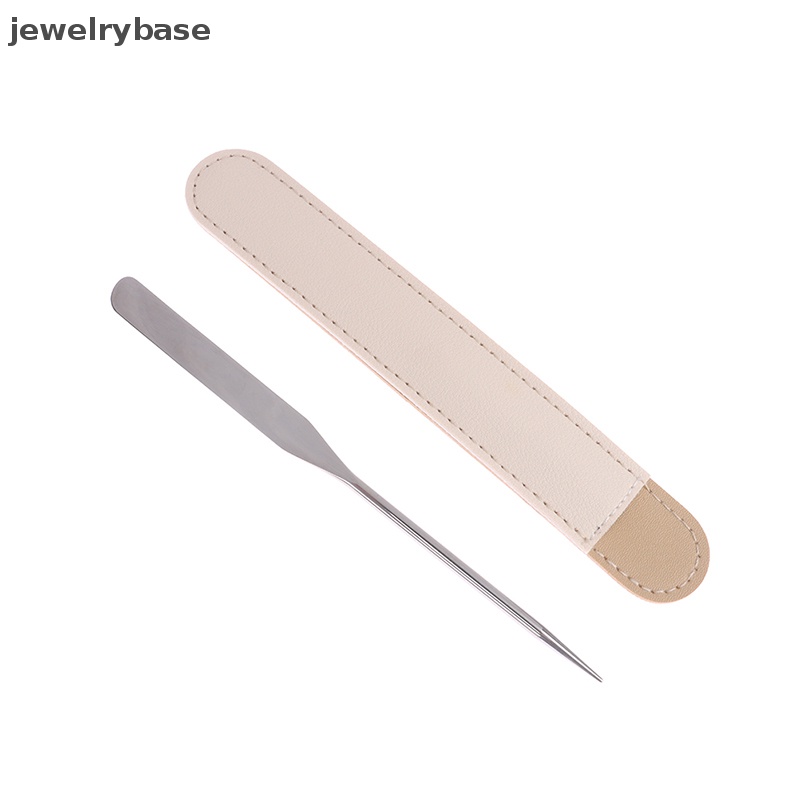 [jewelrybase] 1set Stainless Steel Kepala Ganda Makeup Toner Spatula Mixing Stick Foundation Butik