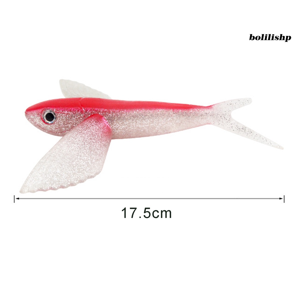 Bo-17.5cm/66g Umpan Pancing PVC Realistis Reflektif Sisik Ikan Kekuatan Tinggi Umpan Ikan Terbang Untuk Memancing