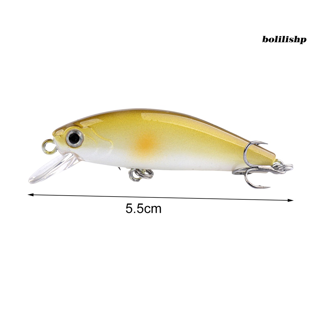 Bo-5.5cm/6.5g Umpan Pancing Simulasi 3D Fisheye Trembling Decoy Kait Tajam Mencegah Lolos Universal Memancing Umpan Ikan Kecil Bawah Air Umpan Keras Perlengkapan Memancing