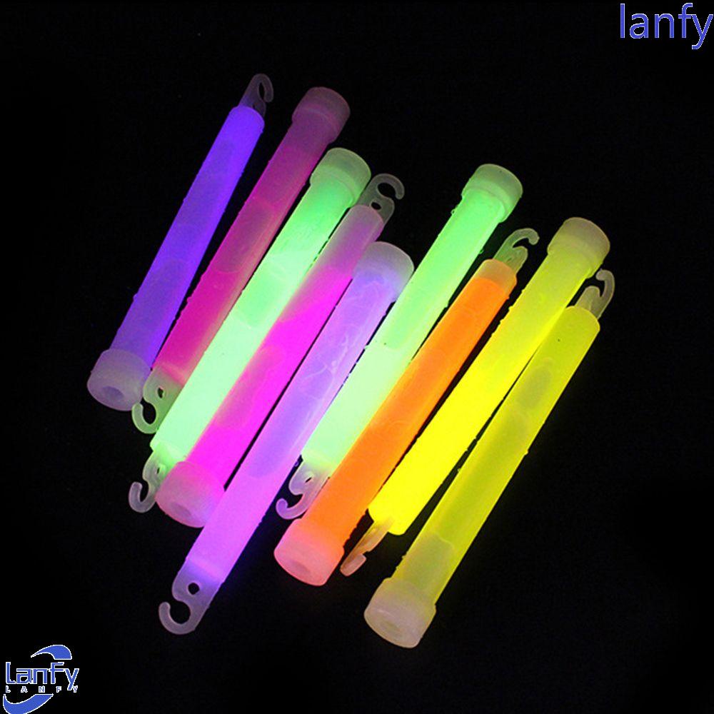 Lanfy Glow Sticks Anak Hadiah Warna-Warni Durasi 12jam Mainan Pesta Fluorescence Kimia Terang Glow Sticks Glow In The Dark Super Terang Camping Memancing Pencahayaan