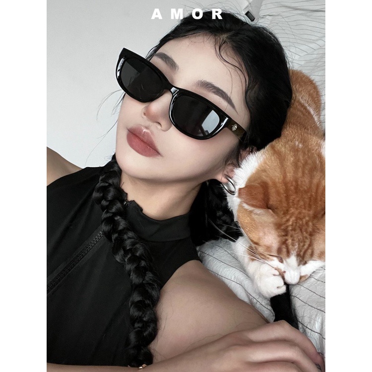 Kacamata GM Hitam Mata Kucing Y2K Sunglasses ultraviolet-proof female