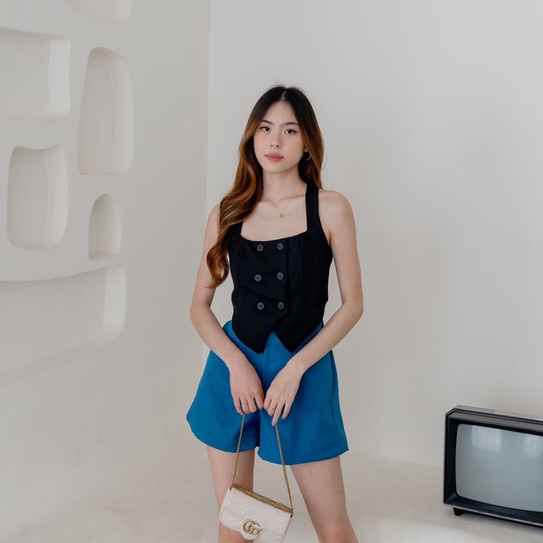 BEFAST - ZRX OOTD WANITA VEST JISO / ALIKE VEST TOP / Pakaian Wanita Model Terbaru / Vest Unik Terlaris / OOTD Ala Wanita Korean Style / Vest Polos Kancing / Fashion Kekinian Wanita Modis