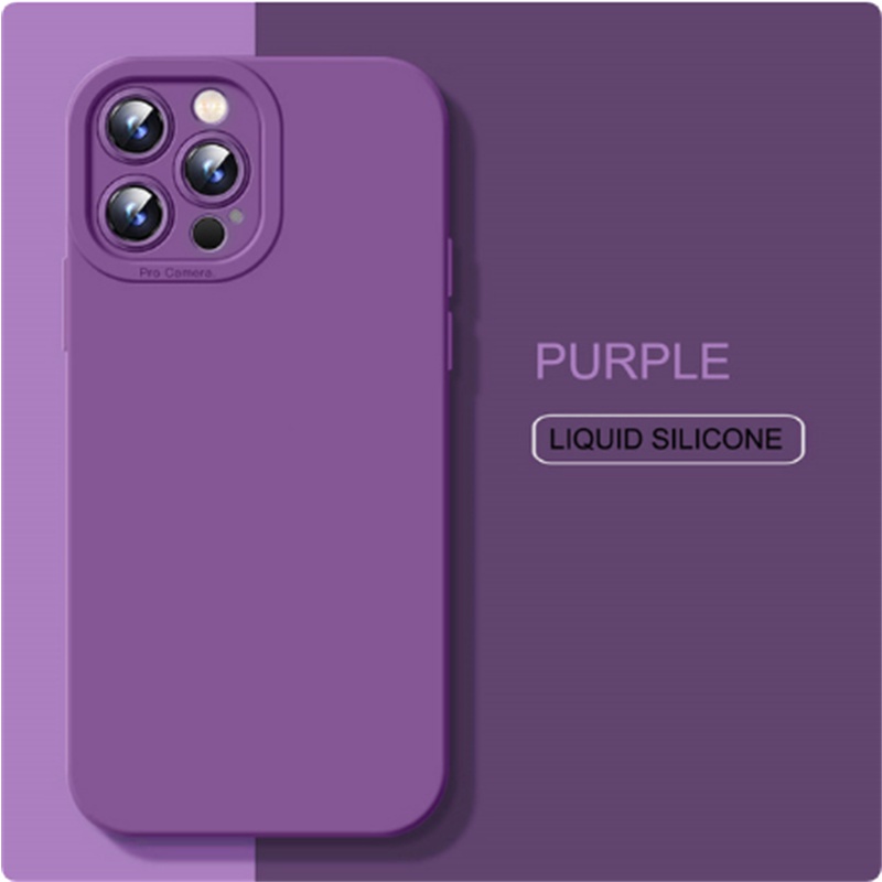 IPHONE Case Anti Jatuh Cair Kubus Rubik Warna Solid Cocok Untuk Iphone11 12 13 14 Pro Max7 8 14 plus Apple case X XR XS MAX Ponsel Perlindungan Lensa Tepi Lurus Soft case