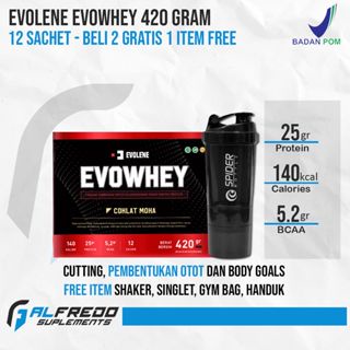 EVOLENE Whey Protein 456 Gram 12 Sachet BPOM HALAL Evolene Evowhey Whey protein
