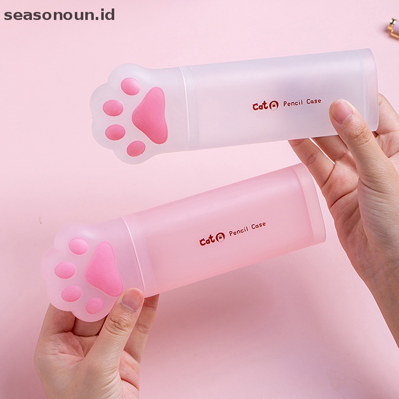 Seasonoun New Arrival Kawaii Cat Claw Kotak Pensil Pen Holder Pulpen Case Hadiah School Statione.