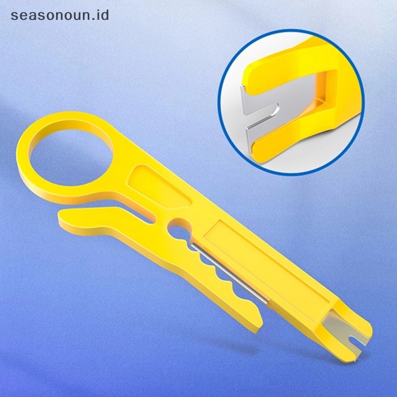 Seasonoun Mini Wire Stripper Crimper Plier Crimping Kabel Punch Stripping Multi Alat.