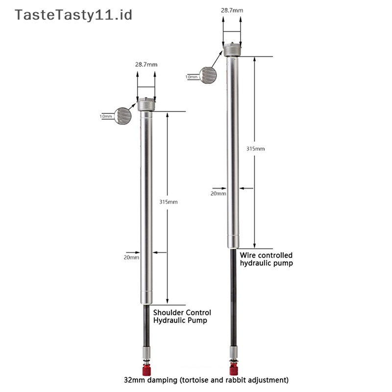 Tastetasty Batang Peredam Minyak Suspensi32/34mm Garpu Depan Bagian Perbaikan Sepeda Baja Alloy Manual Remote Control Aksesoris Sepeda.