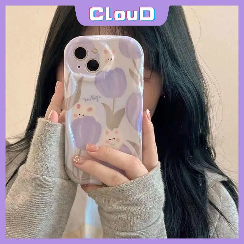 IPHONE Ins Lukisan Cat Minyak Cinta Hati Case Kompatibel Untuk Iphone7 8 6 6s Plus11 14 13 12 Pro Max XR X XS Max 7plus SE 2020 Shockproof Airbag 3D Wavy Curved Edge Glossy Lembut Tpu Cover