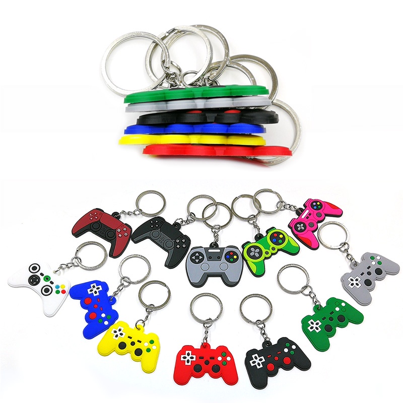 1 Pcs PVC Gaya Baru Mesin Game Gantungan Kunci Keyring Lucu Gamepad Joystick Gantungan Kunci Gantungan Kunci Tas Mobil Gantung Cocok Pria Cowok keys