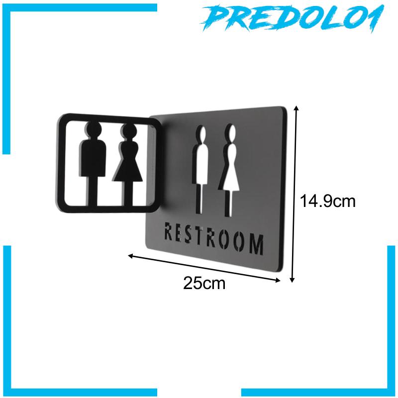[Predolo1] Tanda Kamar Mandi Tempel Samping Dekorasi Simbol Toilet Untuk Tempat Umum Shop
