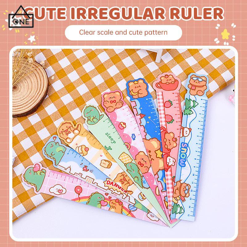 COD❤️Cute Magnetic Ruler Office15cm Soft Ruler for Students Creative Stationery-A.one