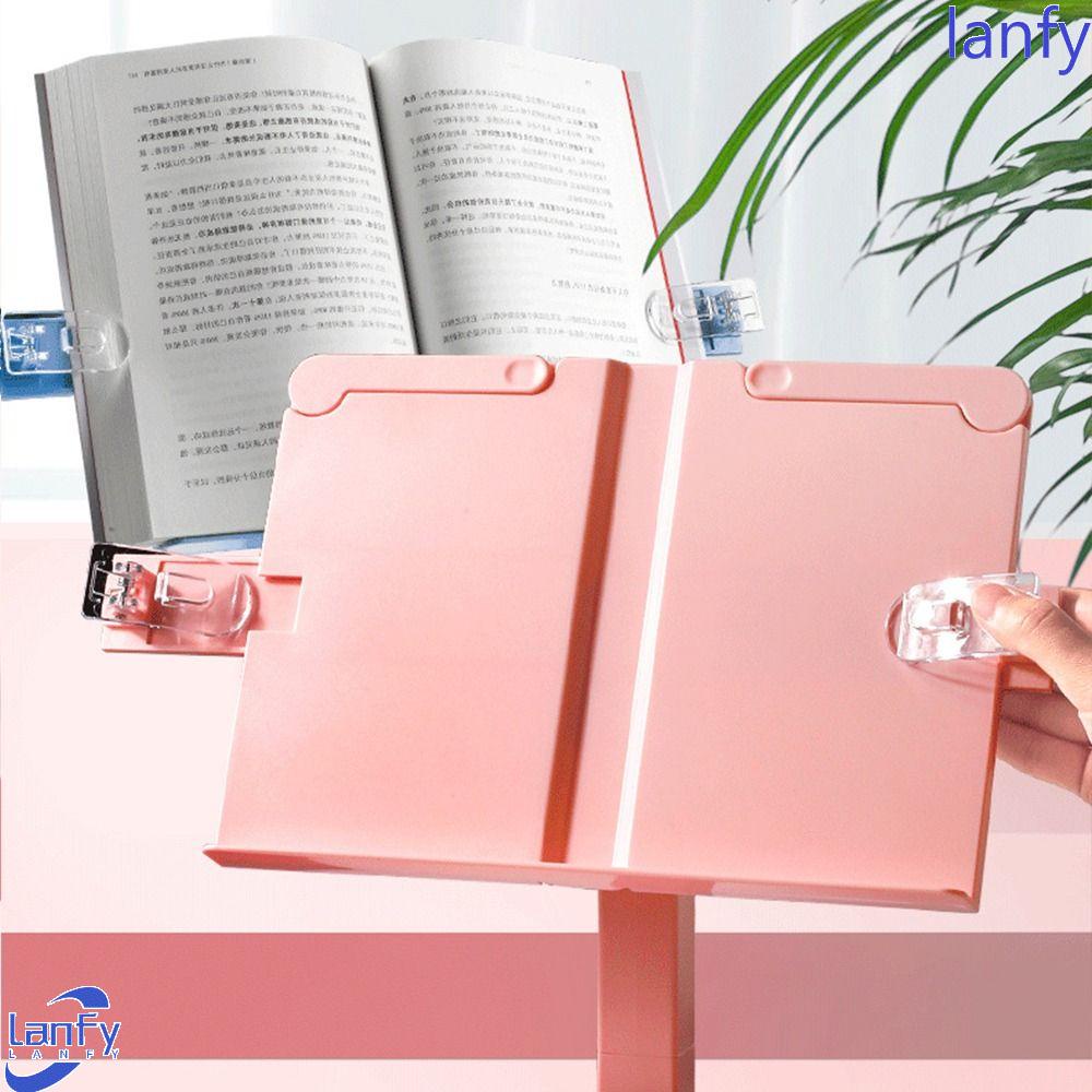 Lanfy Tempat Buku Ringan Multifungsi Perlengkapan Kantor Rak Resep Membaca Bookend Buku Teks Reading Stand