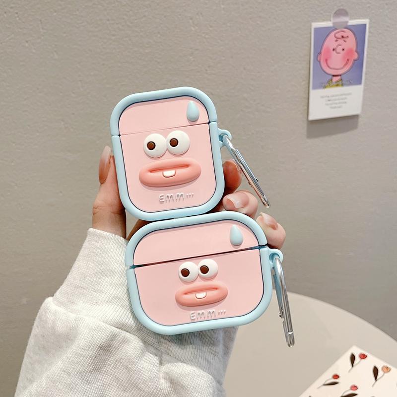 3d Kartun Berbentuk Persegi Earphone Bluetooth Lembut Silikon Pelindung TWS Lembut Silicone Case Cover Untuk Airpods1 2 3 Pro i12 i10 i11 i9s inpods 12 13 Pro i13 Airpods3