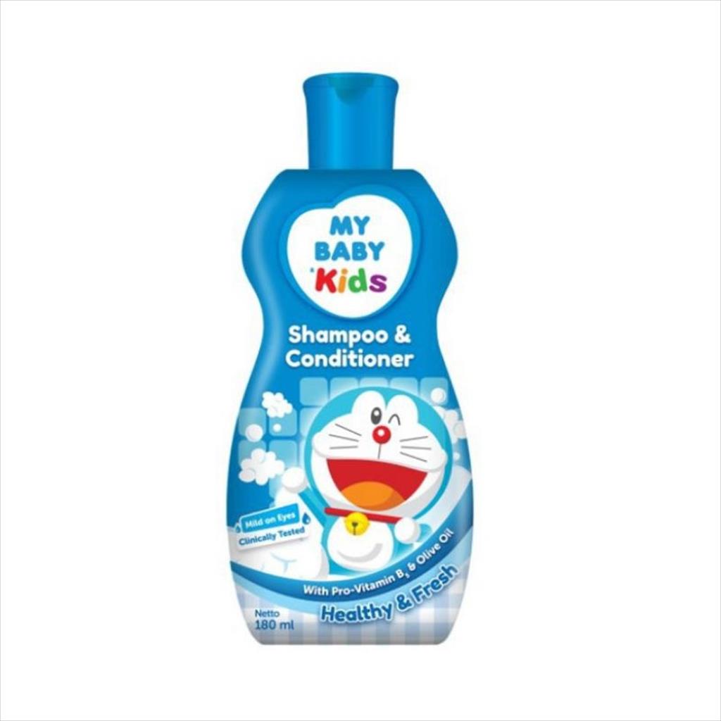 My Baby Kids Shampoo &  Conditioner 180 ml Biru ( paket 2 pcs )