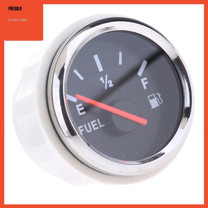 [Predolo] Waterproof Fuel Level Gauge Boat Marine Alat Ukur Level Tangki Bahan Bakar 52mm Putih