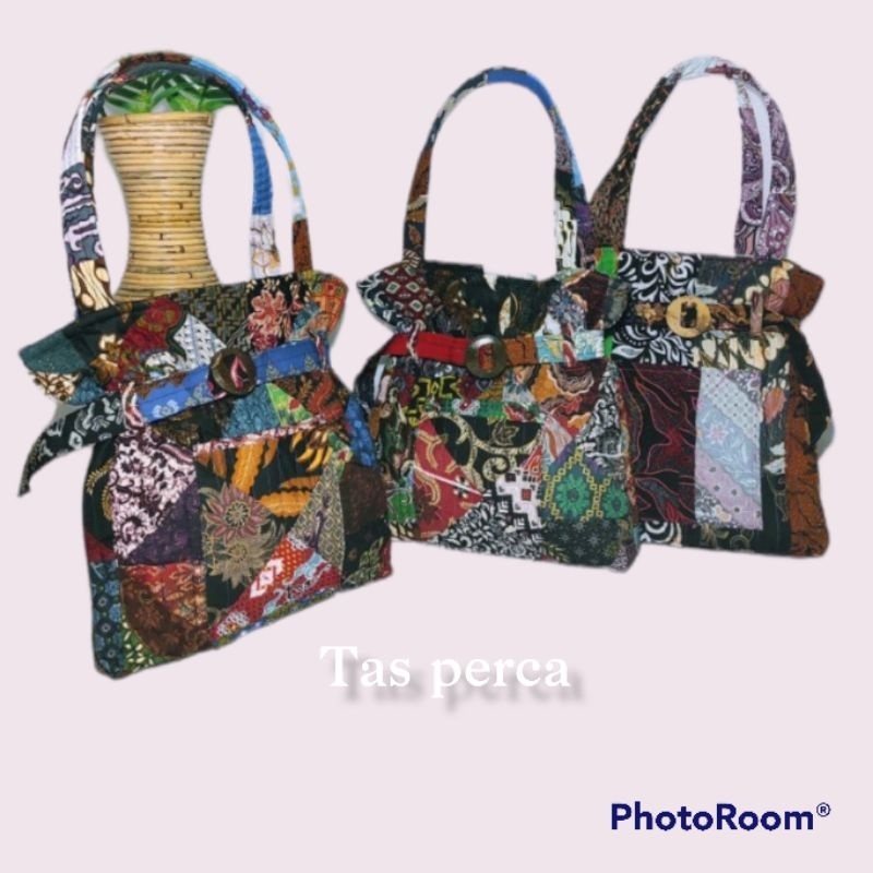 AD36 Tas totebag premium batik kain perca jinjing tenteng etnik / oleh oleh khas jogja /tas batik pe