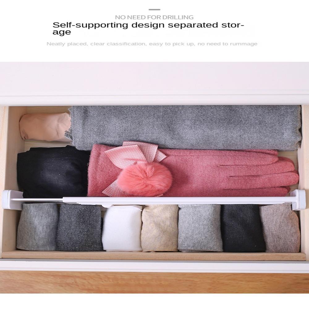 R-FLOWER Sekat Laci Adjustable Perlengkapan Mandi Kamar Mandi Kamar Tidur Pakaian Dalam Kaus Kaki Pemisah Dapur Laci Organizer Penyimpanan Clapboard Separator