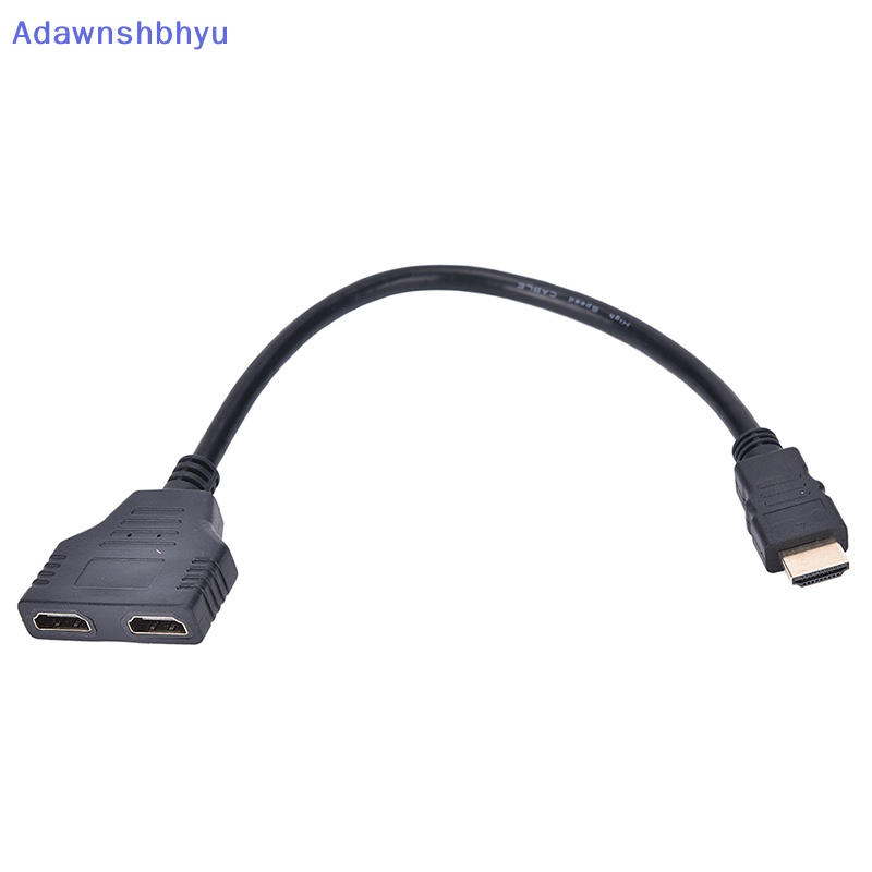 Adhyu Baru 1080P HDMI Port Male to 2female 1in2 Out Splitter Kabel Adapter Converter ID