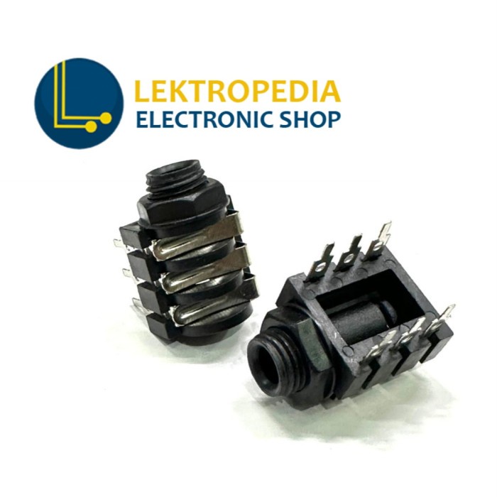 Soket Akai STEREO Ulir Bulu 6 kaki pin Mic Toa Socket Kelabang ulat