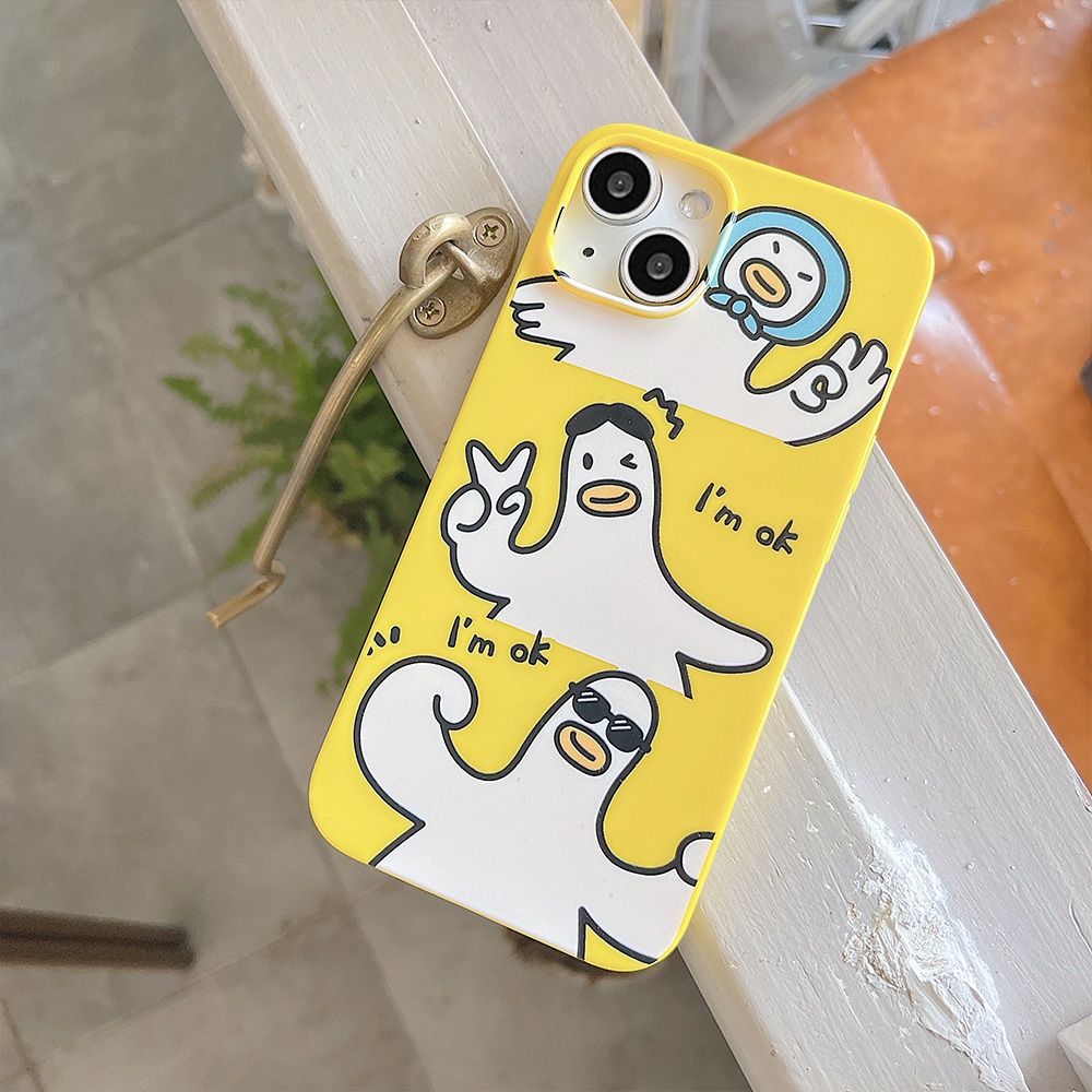 Casing IPhone Kompatibel Untuk Iphone11Cantik Keren OK Bebek 14 Pro Max13 Pro Max12 IPhone X XS XR 78 Plus Anti-knock Lembut TPU Belakang Sarung Handphone