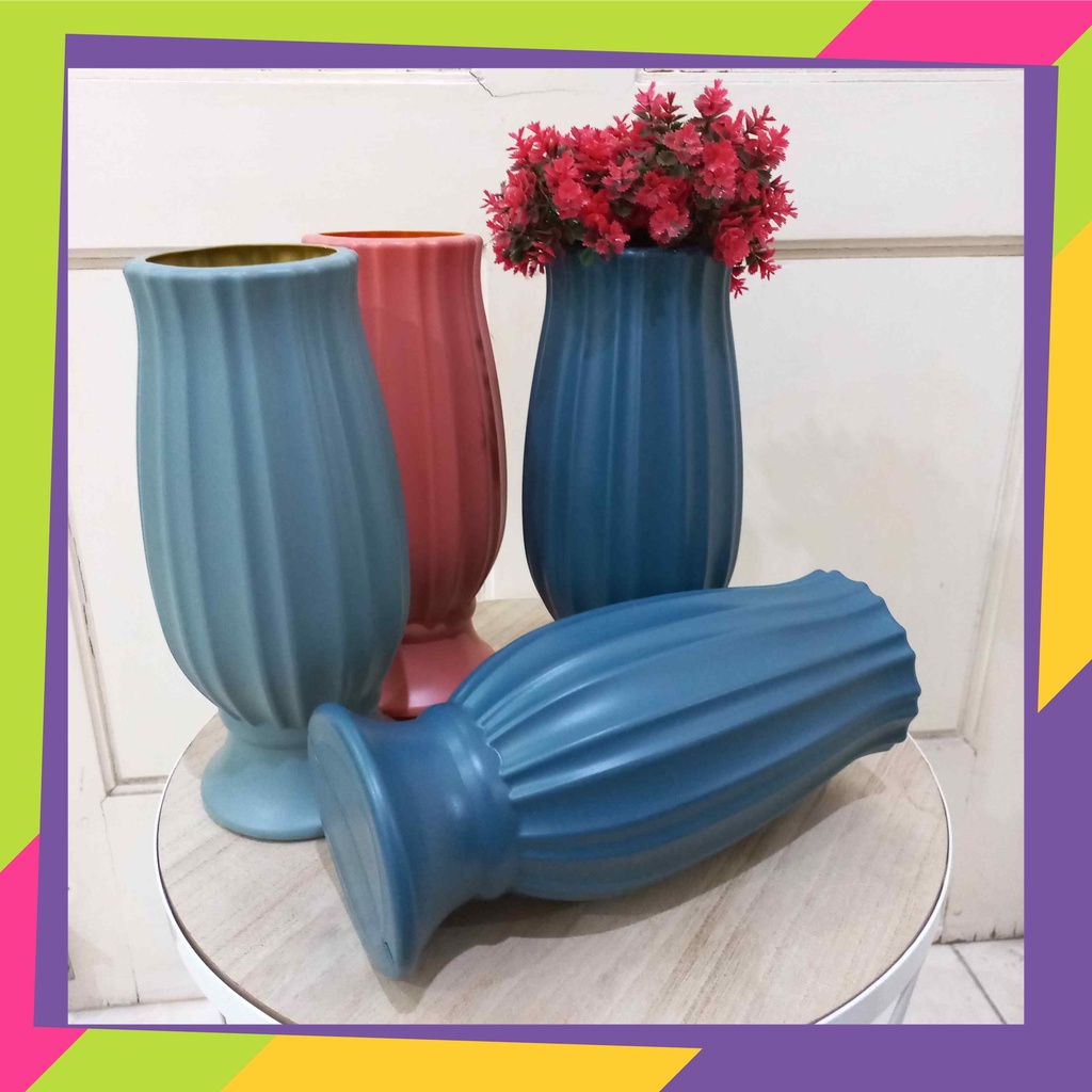 1870D2 / Pot bunga plastik dekorasi / Vas bunga hias tanaman dekorasi