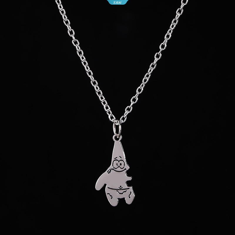 Kawaii Spongebob Squarepants Aksesoris Kalung Patrick Star Anime Lucu Kecantikan Pasangan Pacar Kalung Mainan Untuk Hadiah Anak Perempuan [ZK]