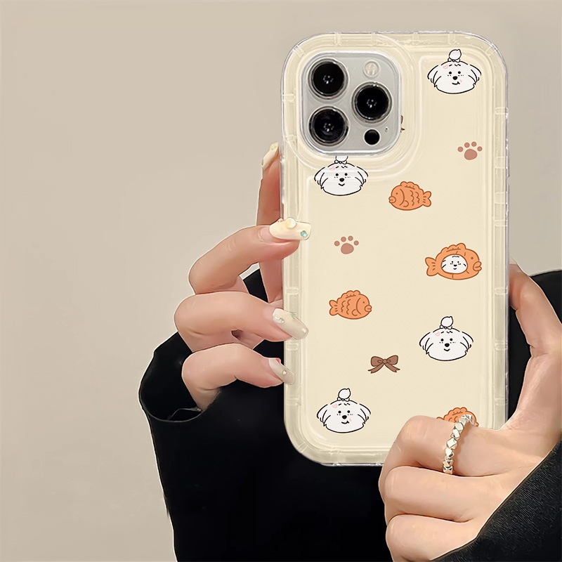 IPHONE Soft Case Kompatibel Untuk Iphone11 14 13 12 Pro XS Max X Xr7 +8 Plus Casing Ponsel Lucu TPU Silikon Shockproof Cover