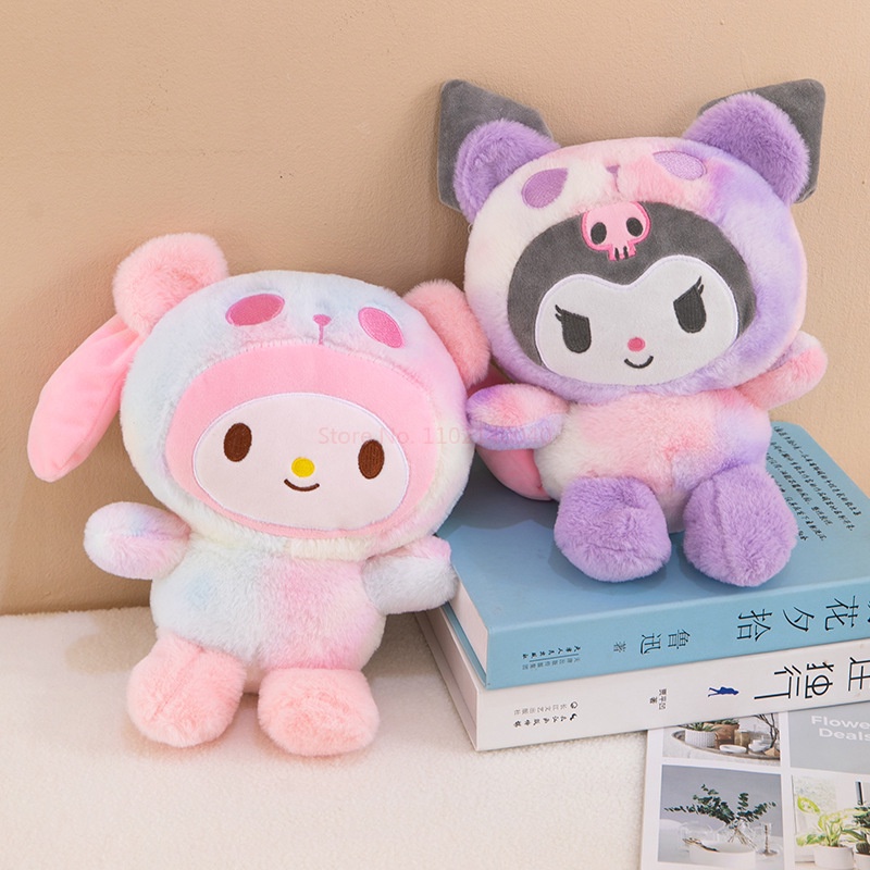 Kuromi Plush Toy Melody Cinnamoroll Boneka Warna-Warni Baru Sebagai Hadiah Ulang Tahun Untuk Anak Perempuan