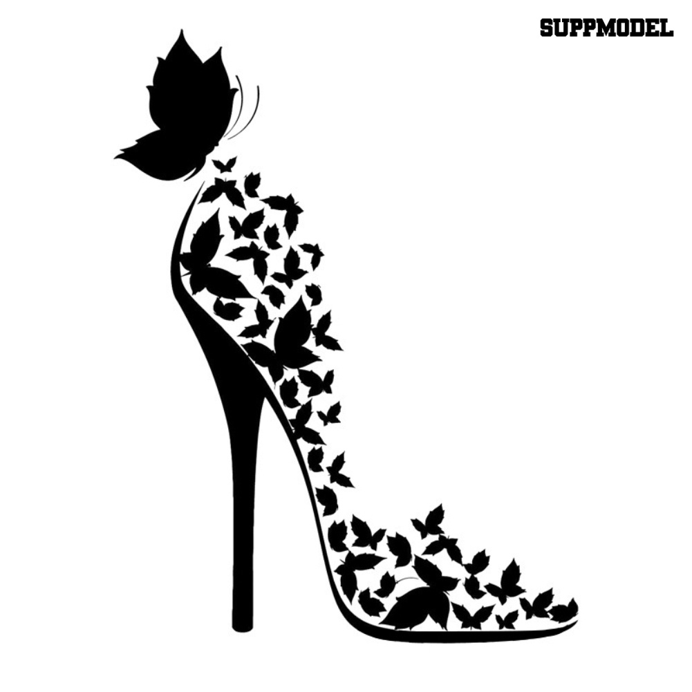 [SM Auto] Reflektif Mobil Kendaraan Jendela Samping Pintu Kupu-Kupu Hak Tinggi Dekorasi Stiker Decal