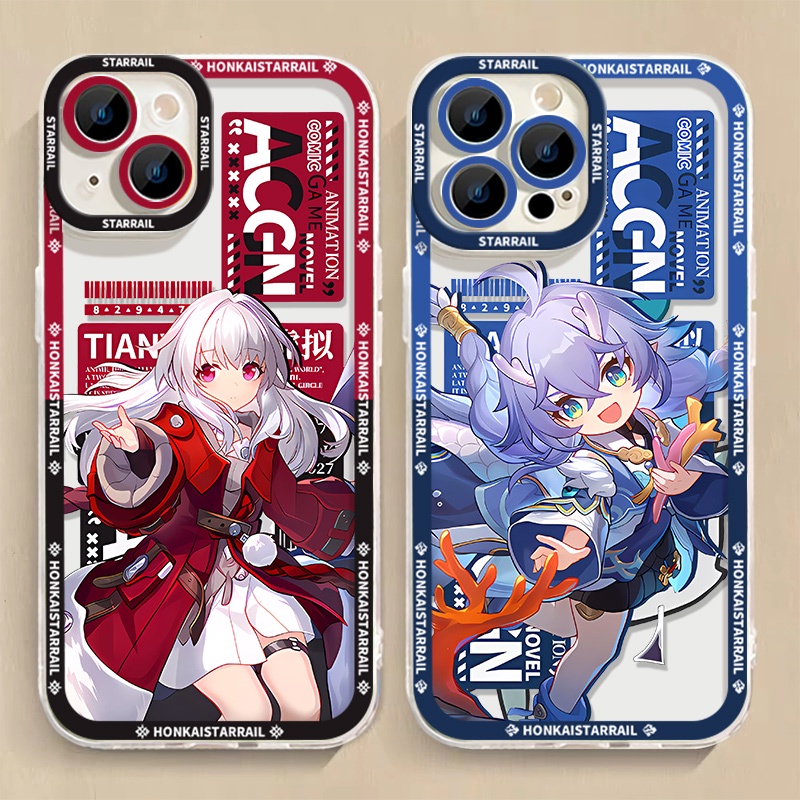 IPHONE Honkai Star Rail Clara Case Kompatibel Untuk Iphone11 14 13 12 Pro Max Bailu XS XR X8 7 6S Plus Casing Ponsel Mini Transparan TPU Silikon Shockproof Cover