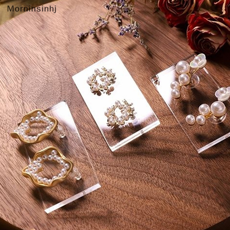 Mornin Stud Earrings Display Akrilik Bening Transparan Papan Display Perhiasan Handmade DIY Aksesoris Toko Penyimpanan Show Jewelry Earrings Holder id