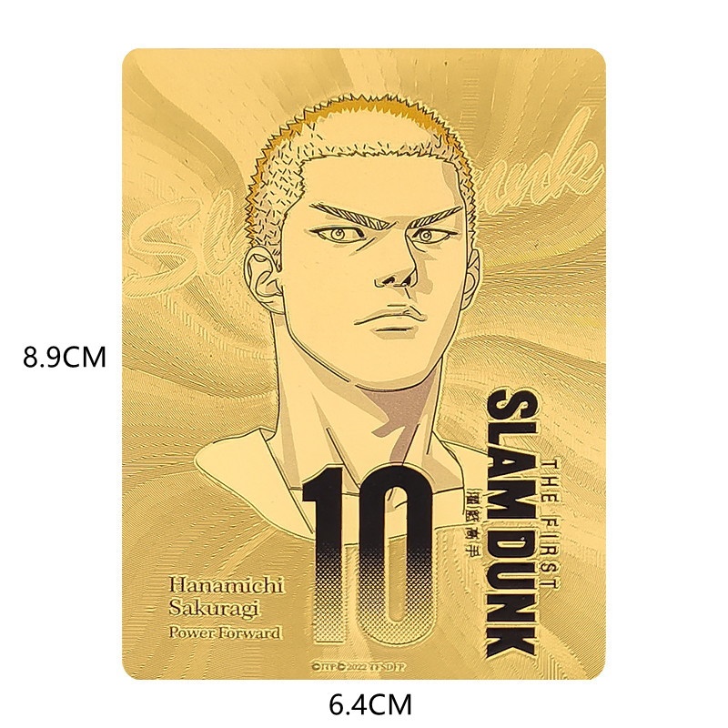 Anime SLAM DUNK Metal Cards Hanamichi Sakuragi Rukawa Kaede Akagi Takenori Golden Cards Collections Mainan Untuk Fans Anak Hadiah