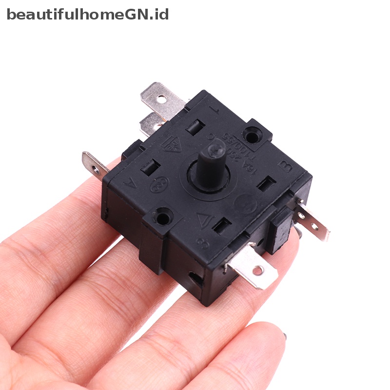 {Cantik} Selector Saklar Putar 3/5 Pin 2/4posisi AC 250V 16A Pemanas Ruangan Listrik~