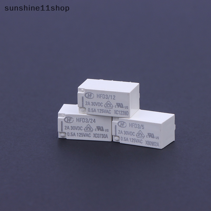 Relay Sinyal SHO HFD4 2A 8Pin SMD Relay 3V 4.5V 5V 12V 24V DC HFD4-V/5V HFD4 /12V -S N