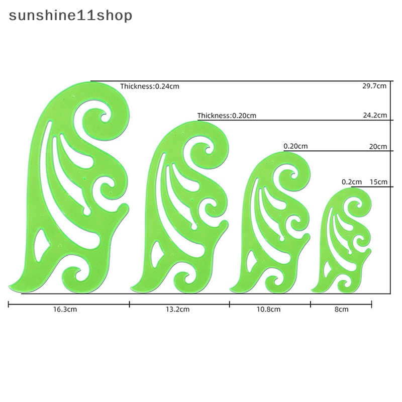 Sho Curve Plate Multi Shaped Penggaris Plastik Paing Gambar Template Pola Kurva Penggaris Seni Siswa Alat Tulis Perlengkapan Kantor N