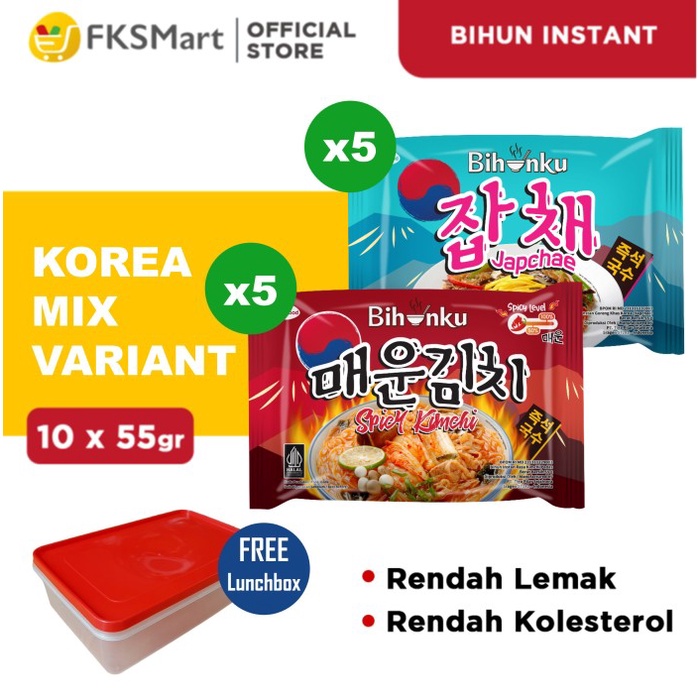 

Promo Bisa COD Bihunku Korea Mix Variant Paket Isi 10