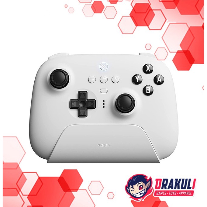 Switch 8BitDo Ultimate Bluetooth Controller with Charging Dock - White